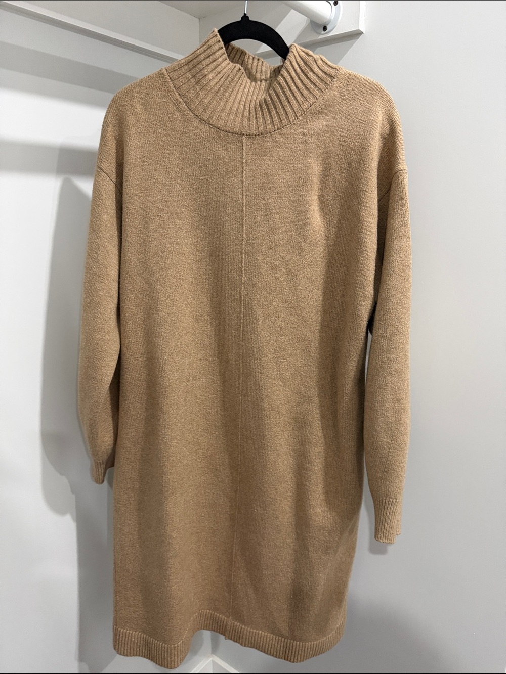 Banana Republic Camel Turtleneck Sweater Dress